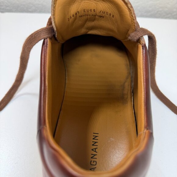 Magnanni Costa Lo Sneaker Cognac Calfskin Leather Size 12 Retails $450 - EUC! - Picture 13 of 16